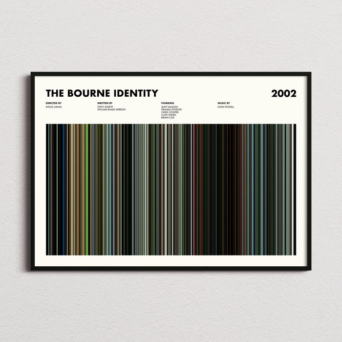 The Bourne Identity Movie Barcode Poster