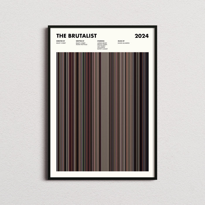 The Brutalist Movie Barcode Poster
