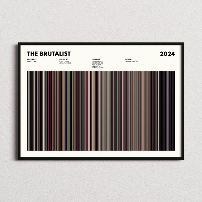 The Brutalist Movie Barcode Poster