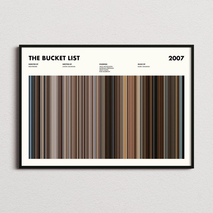 The Bucket List Movie Barcode Poster