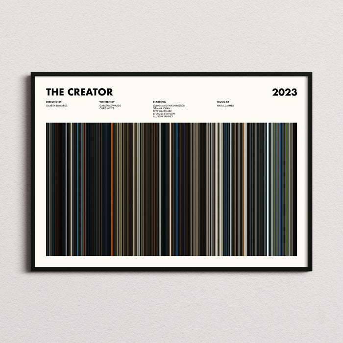 The Creator Movie Barcode Poster