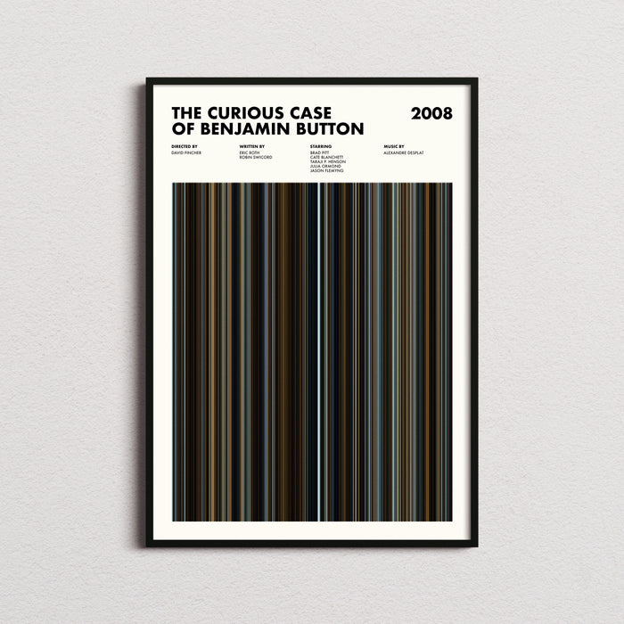 The Curious Case of Benjamin Button Movie Barcode Poster