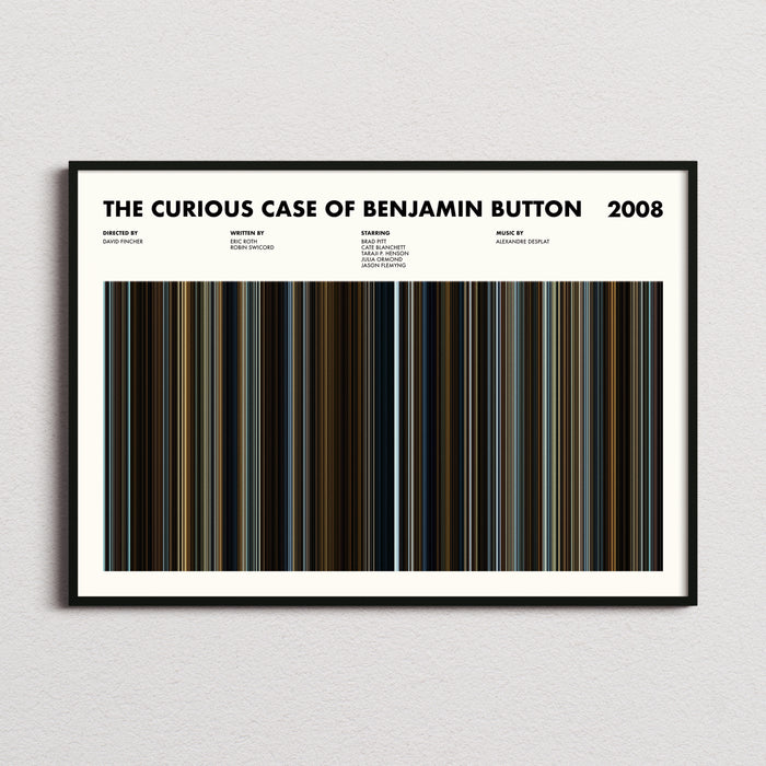 The Curious Case of Benjamin Button Movie Barcode Poster