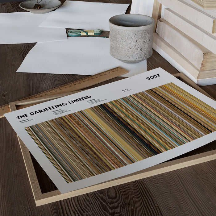 The Darjeeling Limited Movie Barcode Poster