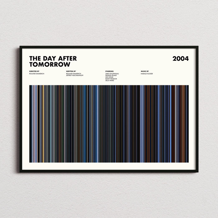 The Day After Tomorrow Movie Barcode Poster