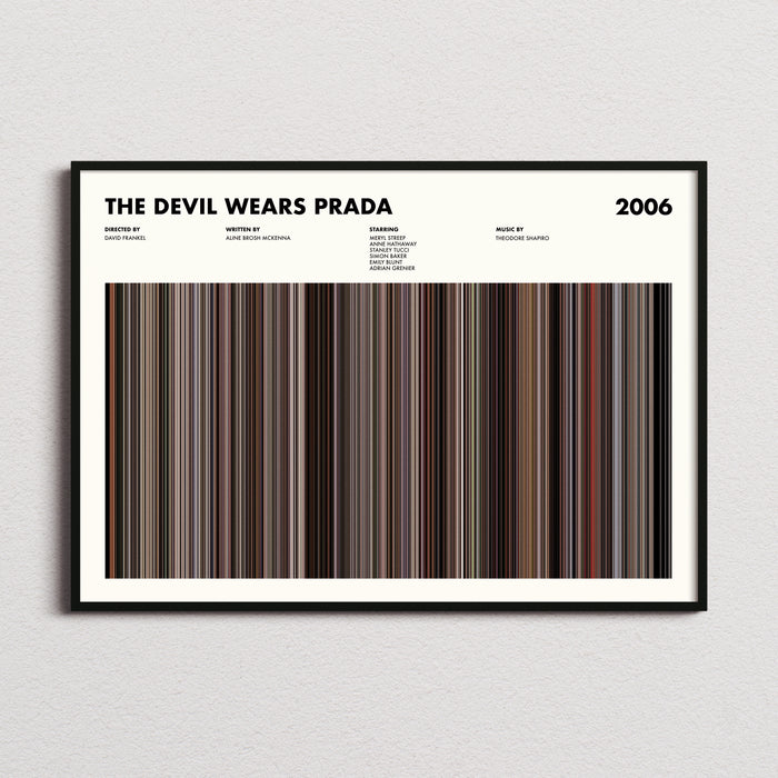 The Devil Wears Prada Movie Barcode Movie Barcode Poster