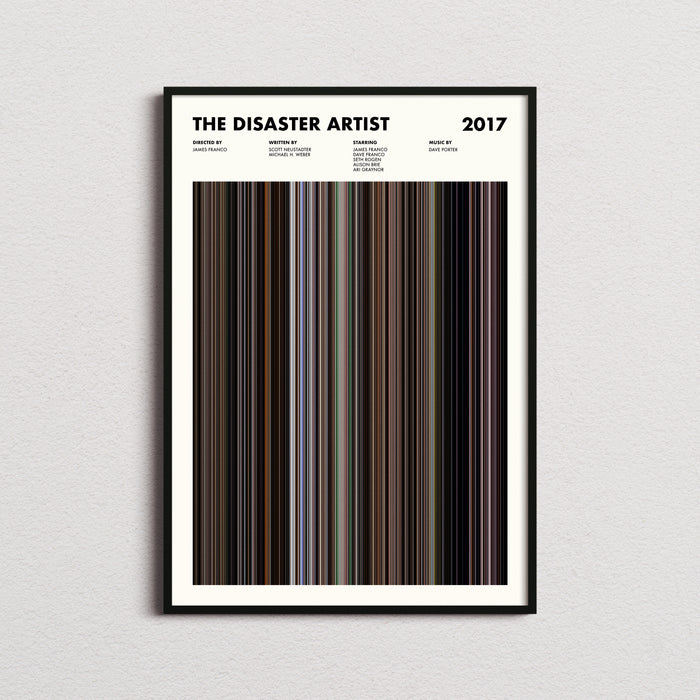 The Disaster Artist Movie Barcode Poster