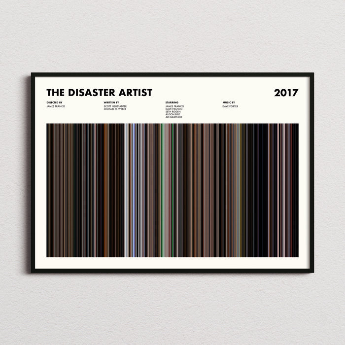 The Disaster Artist Movie Barcode Poster