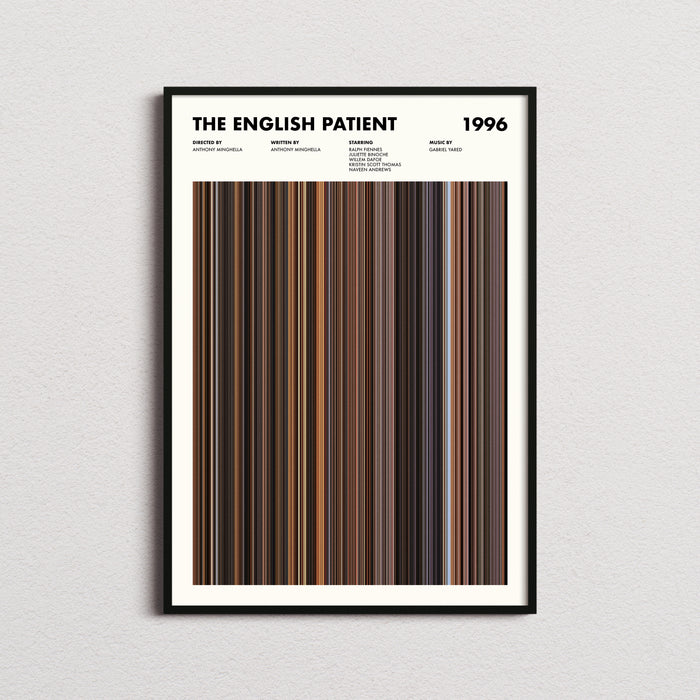 The English Patient Movie Barcode Poster