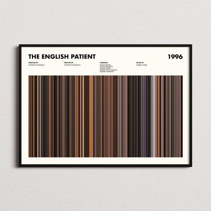 The English Patient Movie Barcode Poster