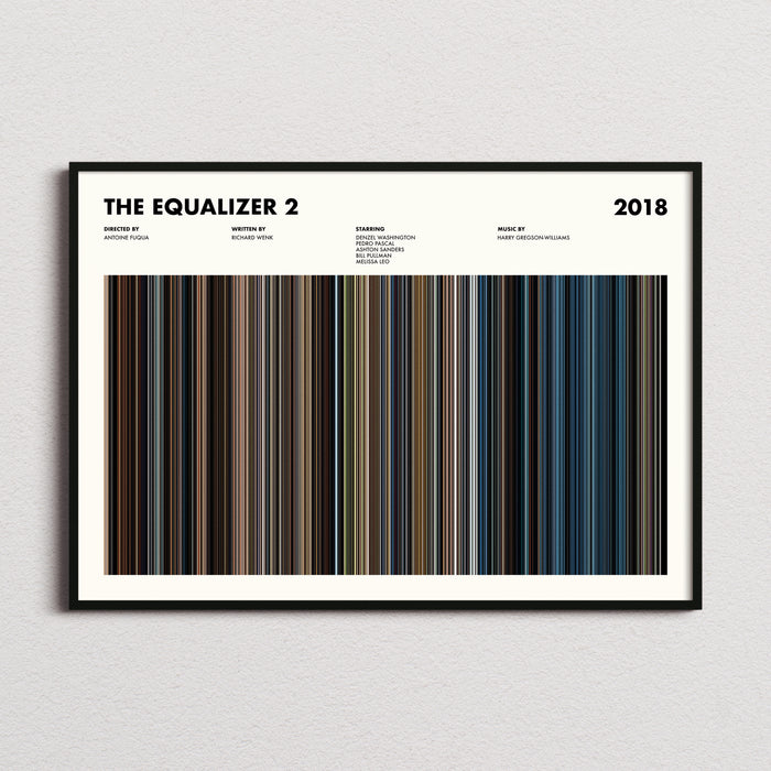 The Equalizer 2 Movie Barcode Poster