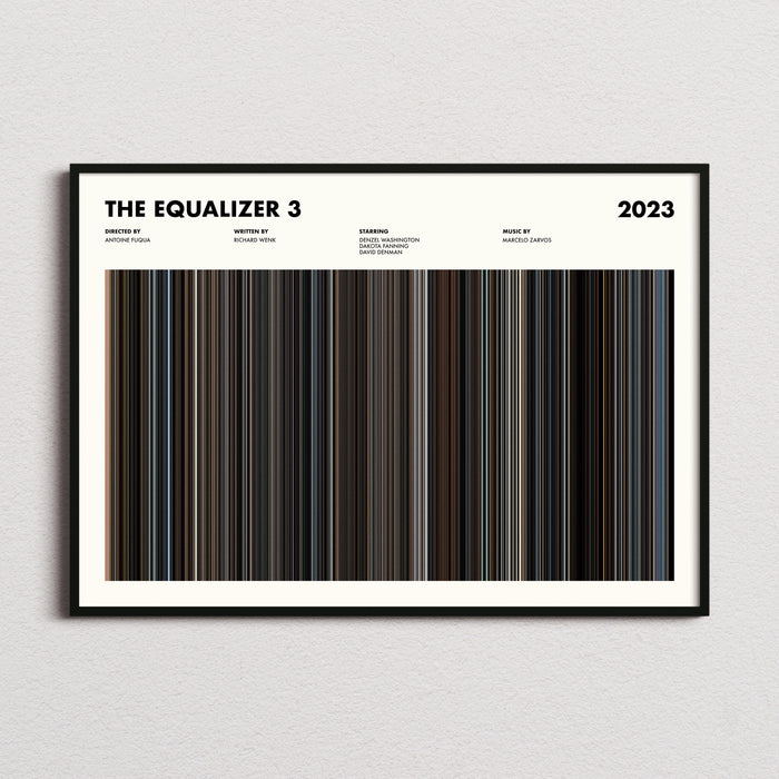 The Equalizer 3 Movie Barcode Poster