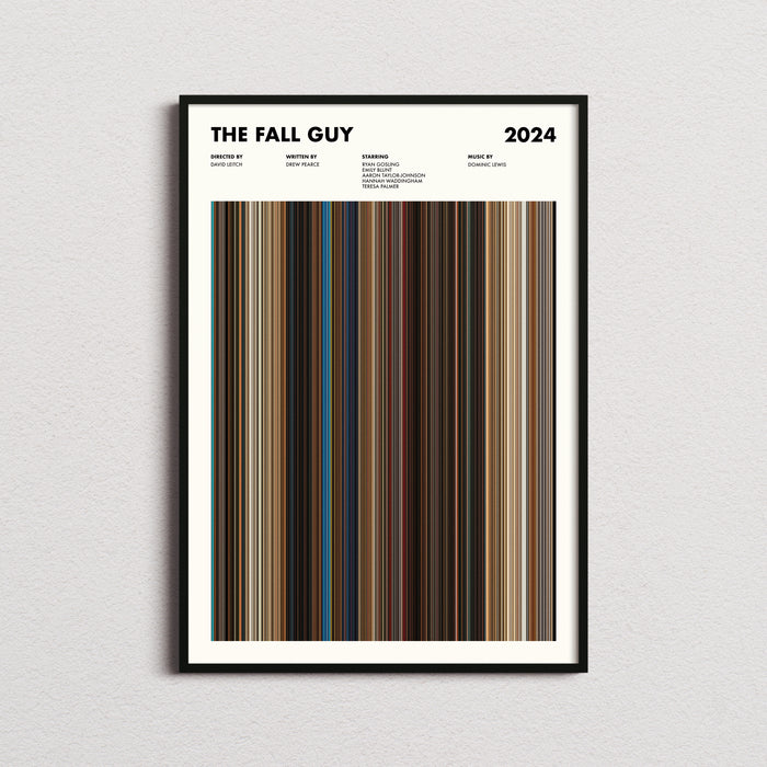 The Fall Guy Movie Barcode Poster