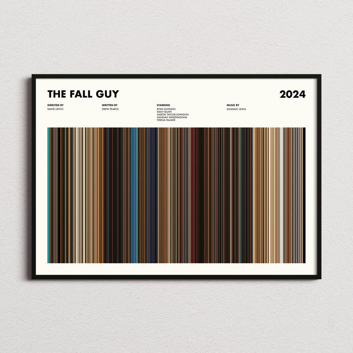 The Fall Guy Movie Barcode Poster