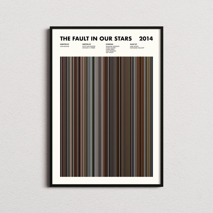 The Fault in Our Stars Movie Barcode Poster