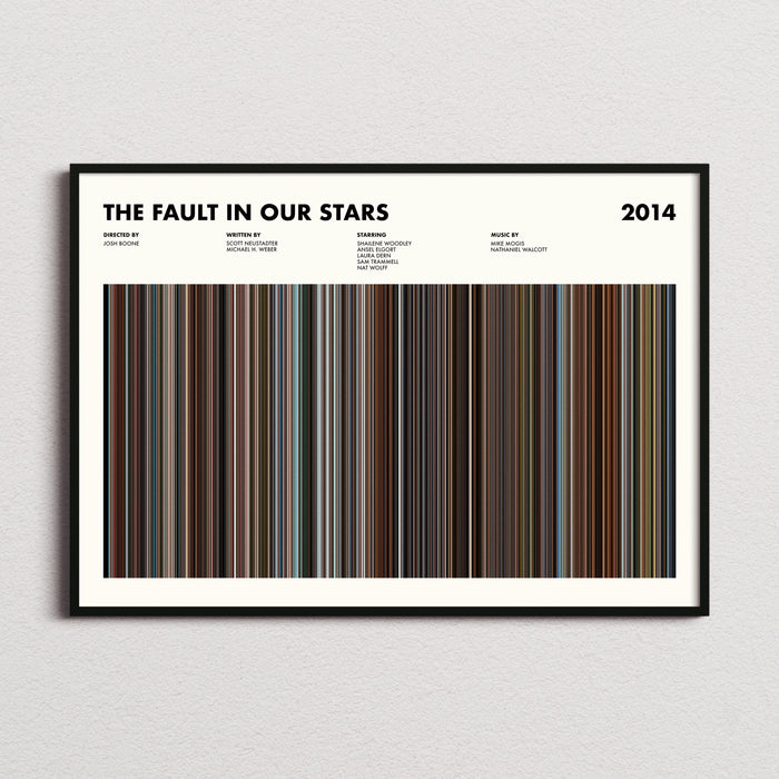 The Fault in Our Stars Movie Barcode Poster
