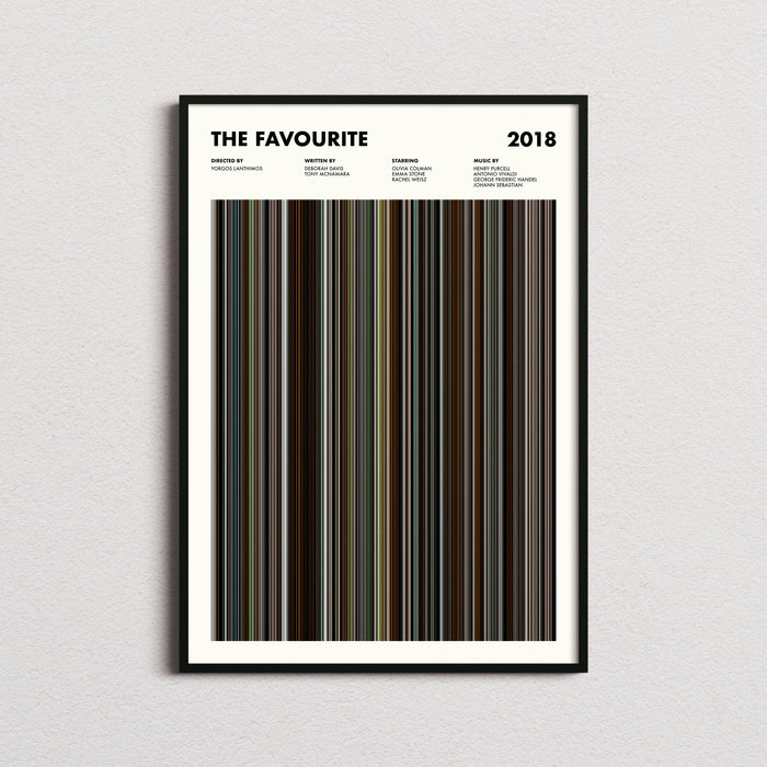 The Favourite Movie Barcode Poster