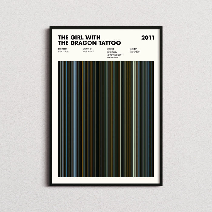 The Girl With the Dragon Tattoo Movie Barcode Poster