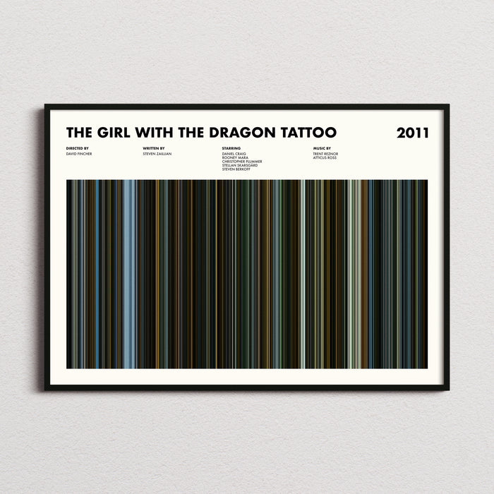 The Girl With the Dragon Tattoo Movie Barcode Poster