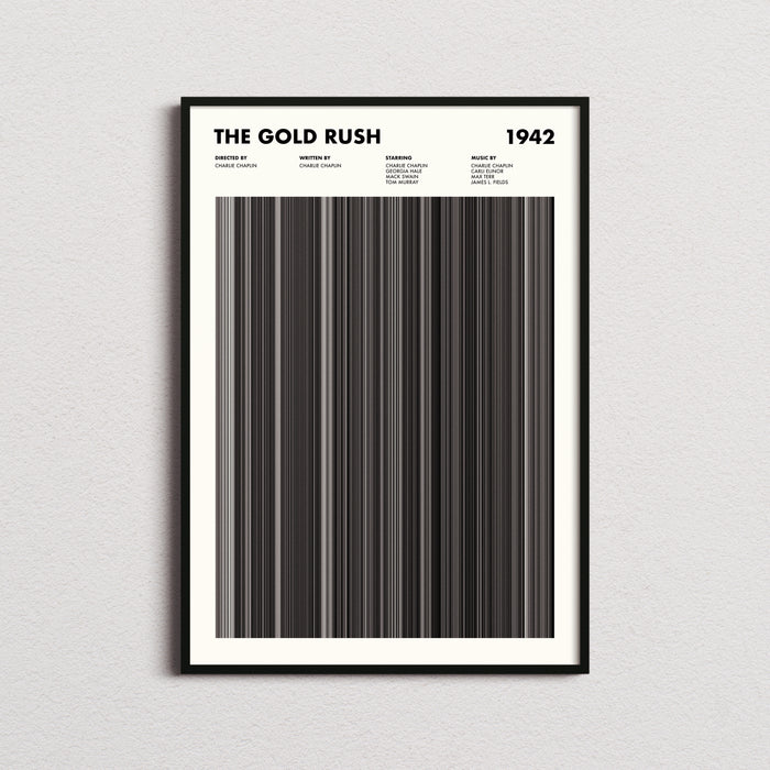 The Gold Rush Movie Barcode Poster