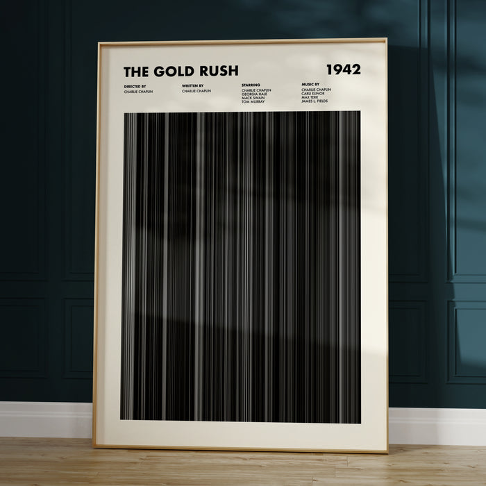 The Gold Rush Movie Barcode Poster