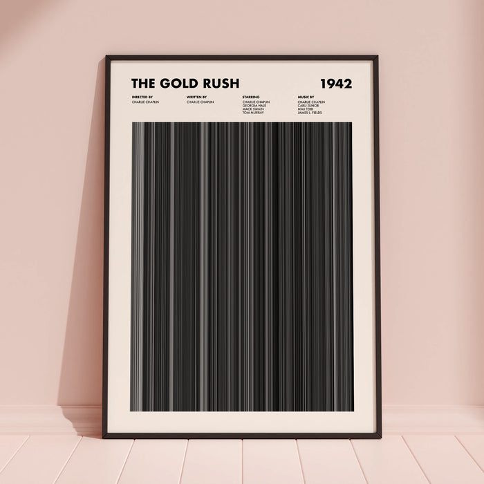 The Gold Rush Movie Barcode Poster