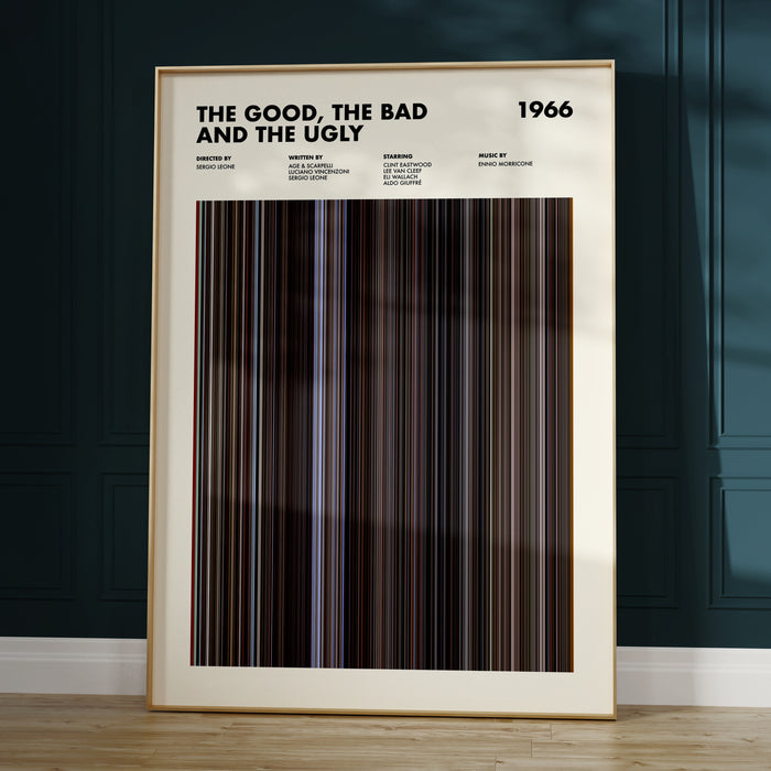 The Good The Bad And The Ugly Movie Barcode Poster