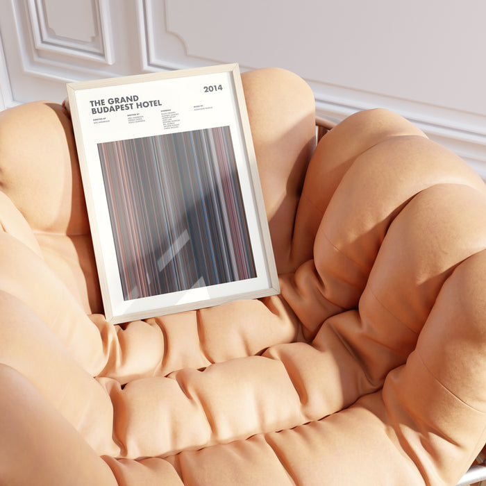 The Grand Budapest Hotel Movie Barcode Poster