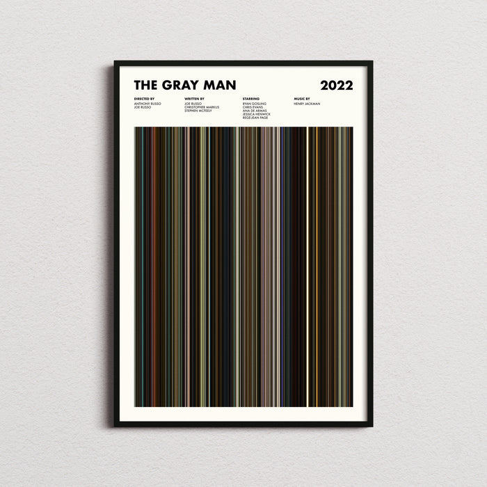 The Gray Man Movie Barcode Poster