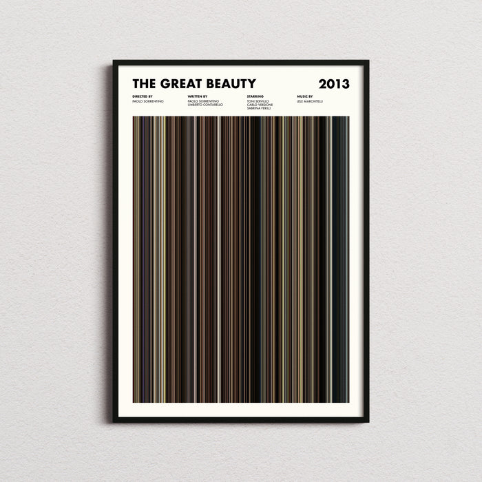 The Great Beauty Movie Barcode Poster