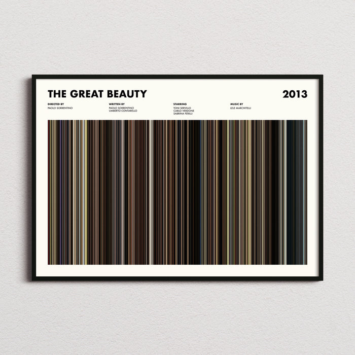 The Great Beauty Movie Barcode Poster