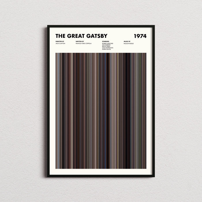 The Great Gatsby 1974 Movie Barcode Poster