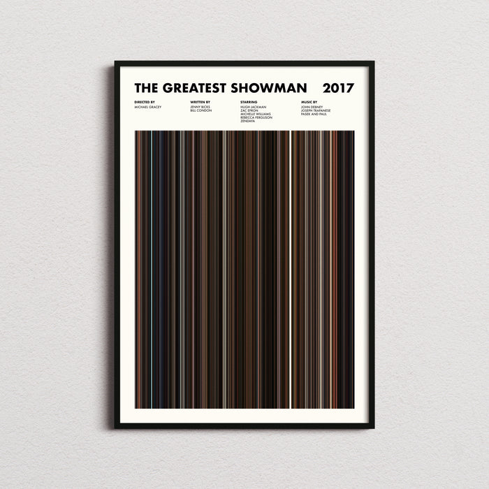 The Greatest Showman Movie Barcode Poster