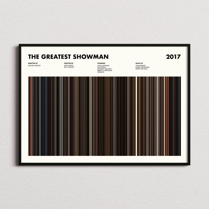 The Greatest Showman Movie Barcode Poster