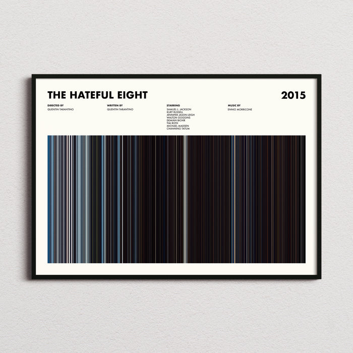 The Hateful Eight Movie Barcode Poster