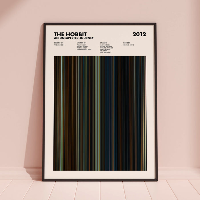 The Hobbit An Unexpected Journey Movie Barcode Poster