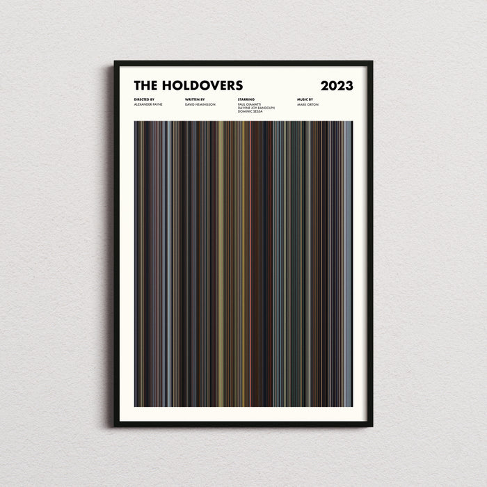 The Holdovers Movie Barcode Poster