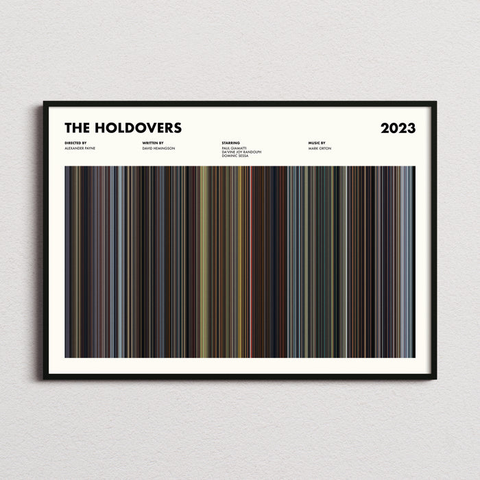 The Holdovers Movie Barcode Poster