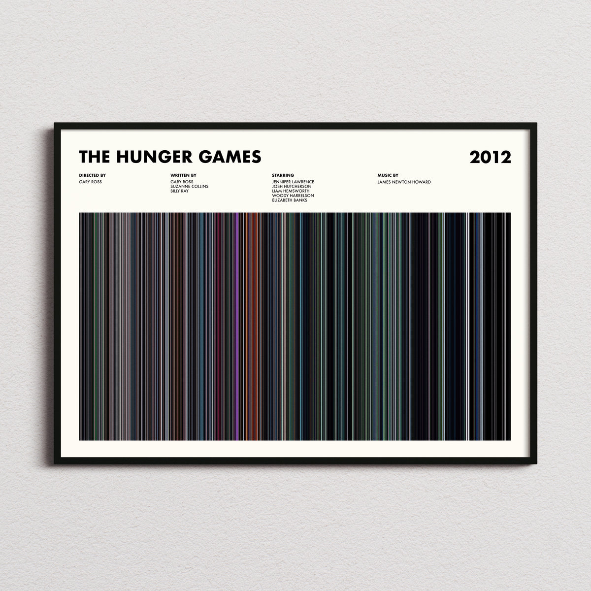The Hunger Games Movie Barcode Poster — Movie Hues