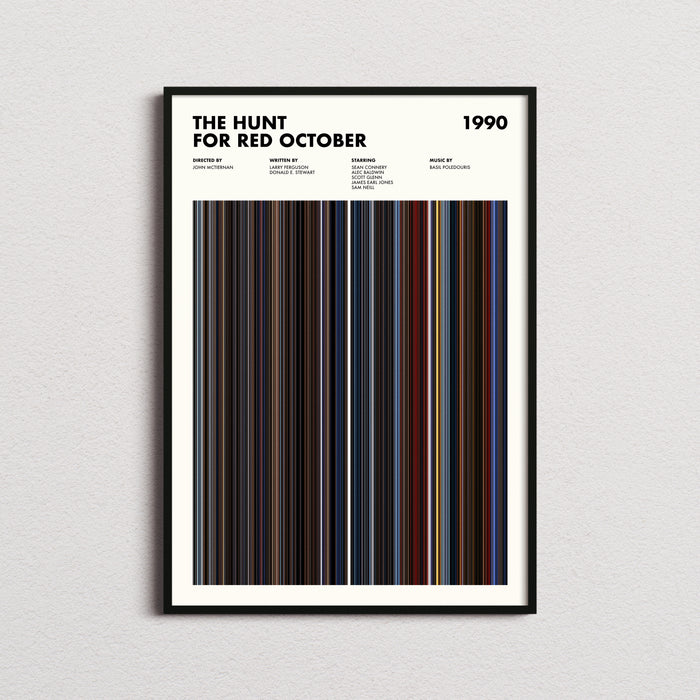 The Hunt For Red October Movie Barcode Poster