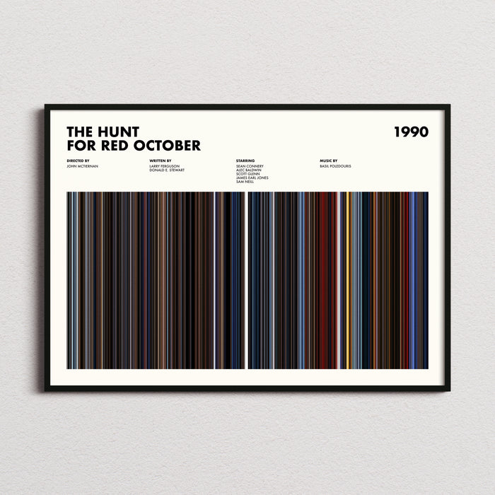 The Hunt For Red October Movie Barcode Poster