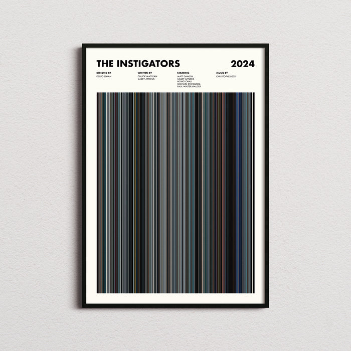 The Instigators Movie Barcode Poster