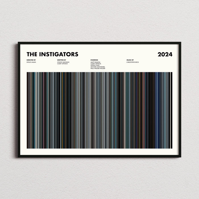 The Instigators Movie Barcode Poster