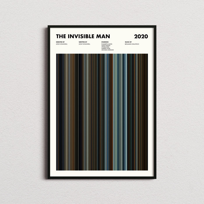 The Invisible Man Movie Barcode Poster