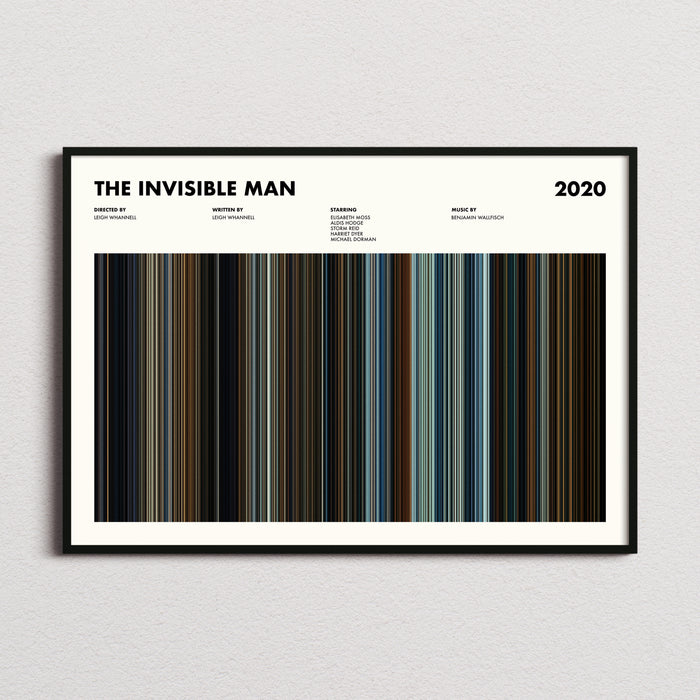 The Invisible Man Movie Barcode Poster