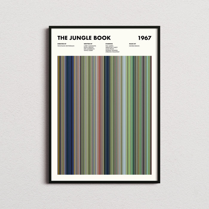 The Jungle Book 1967 Movie Barcode Poster