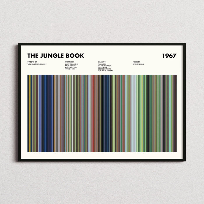 The Jungle Book 1967 Movie Barcode Poster