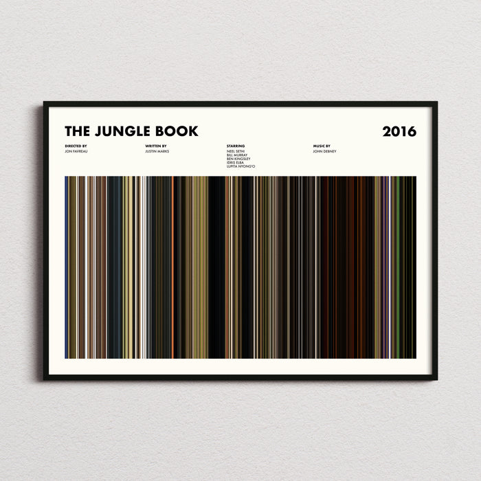 The Jungle Book 2016 Movie Barcode Poster