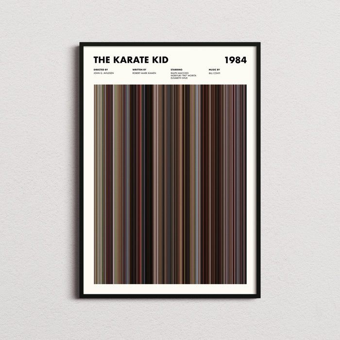 The Karate Kid Movie Barcode Poster