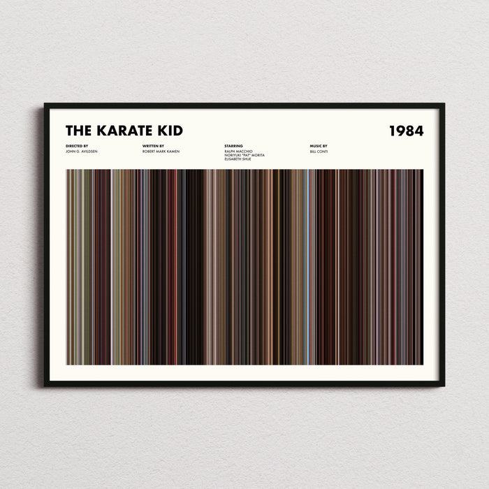 The Karate Kid Movie Barcode Poster